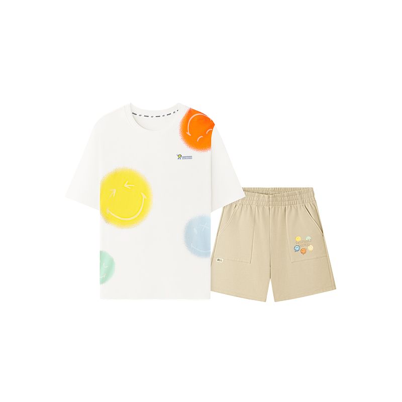 Мужской костюм Skechers kids x SMILEYWORLD (белый)