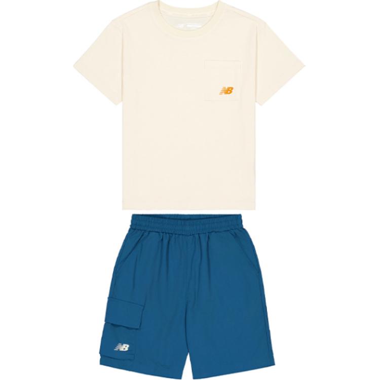 Детский костюм New Balance (бело-синий)