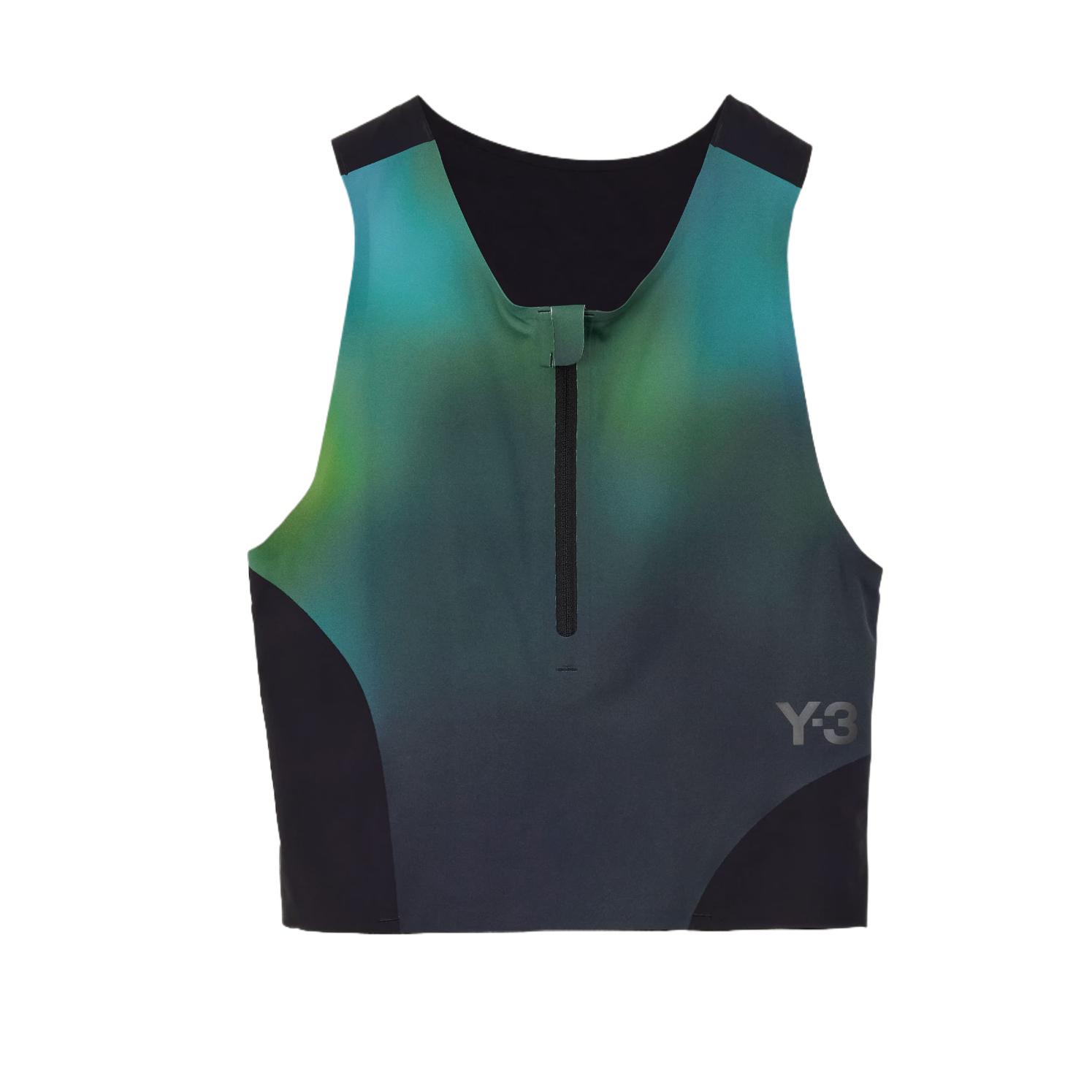 Y-3 abstract-print performance top