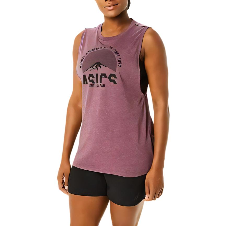 Asics MUSCLE TANK MOUNTAIN Sport Vests Women's Dark Red Umber