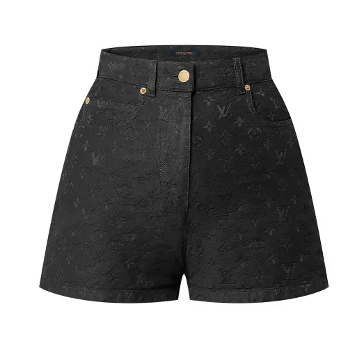 LOUIS VUITTON Monogram Jacquard Denim Shorts