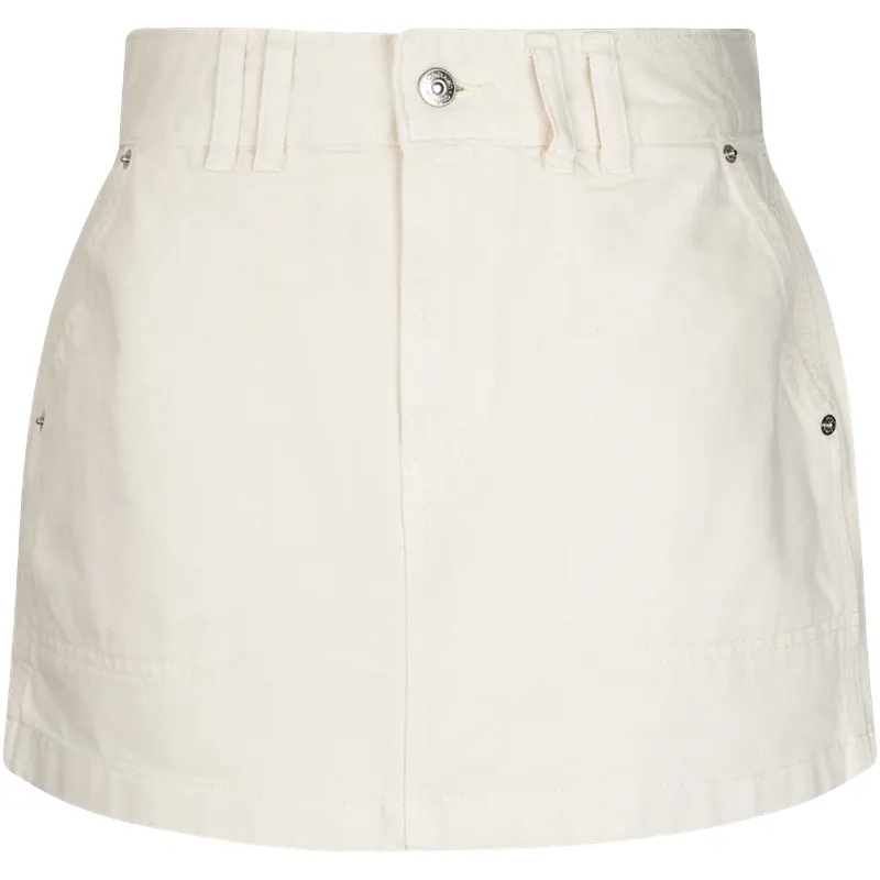 CALVIN KLEIN SS25 Denim Short Skirts Women's White
