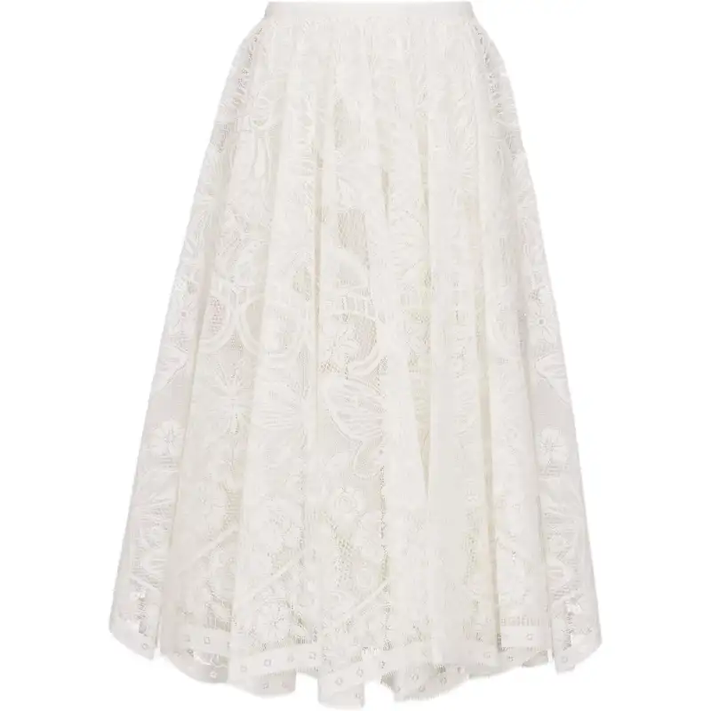 DIOR Casual Long Skirt Women's Ecru