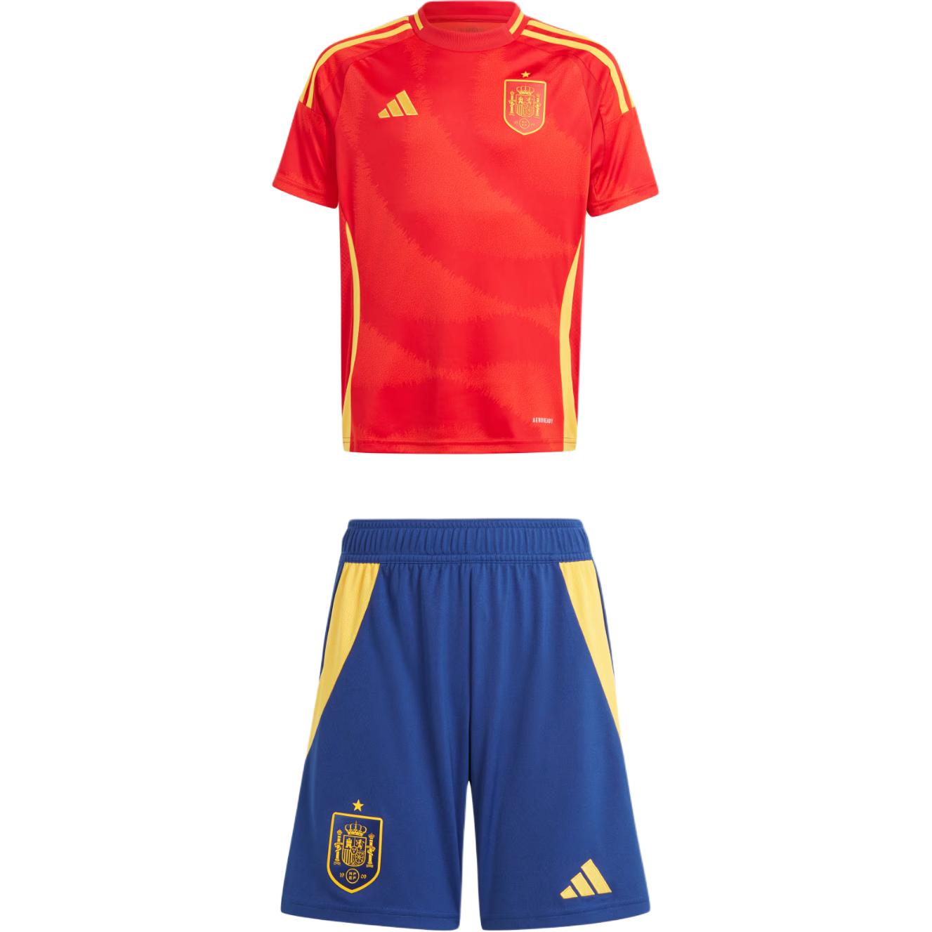 Adidas, children's football uniform, comfortable scarlet badge, Spain, for teenagers, style, simple and elegant design