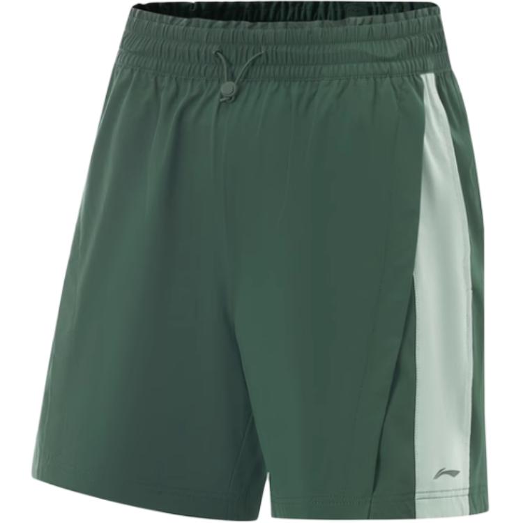 Li Ning Fitness Series Sports Shorts Women’s Mountain View Green/Tallow Green
