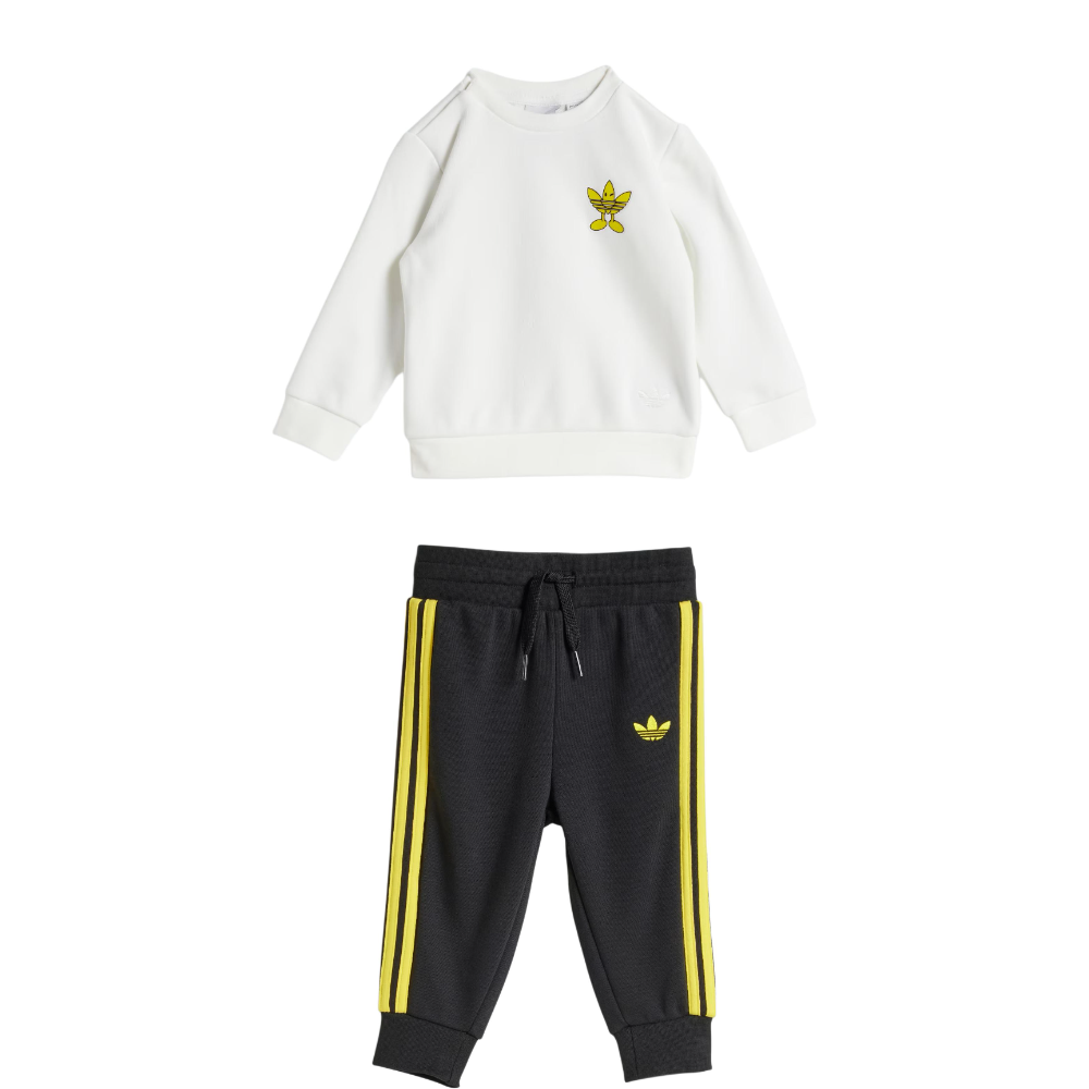 Мужской костюм adidas adidas originals CREW SET Logo / (бело-черный)