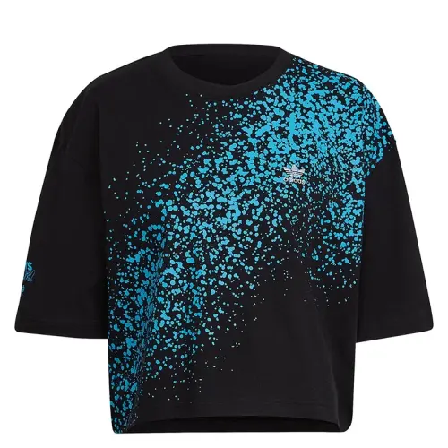 Adidas Originals Drop Shoulder Sleeve T Shirt Women's Black