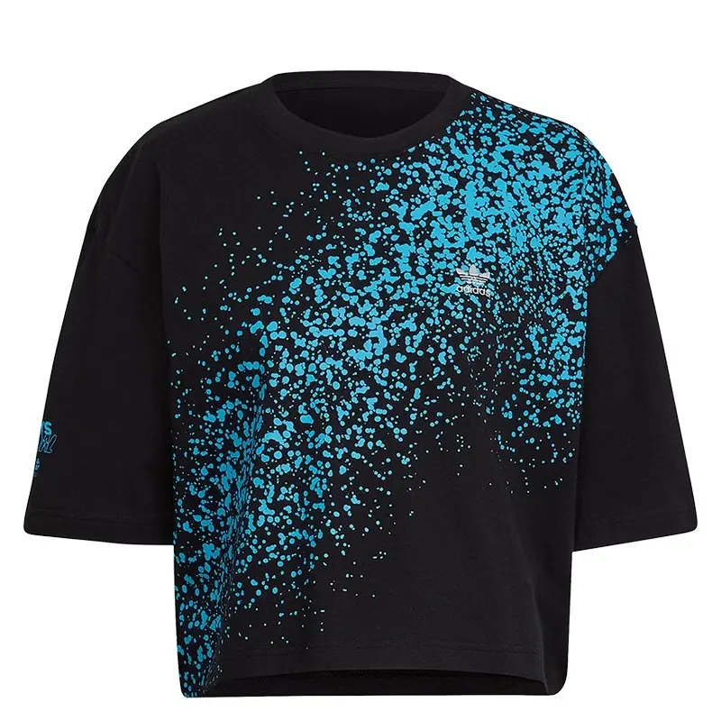 Adidas Originals Drop Shoulder Sleeve T Shirt Women's Black