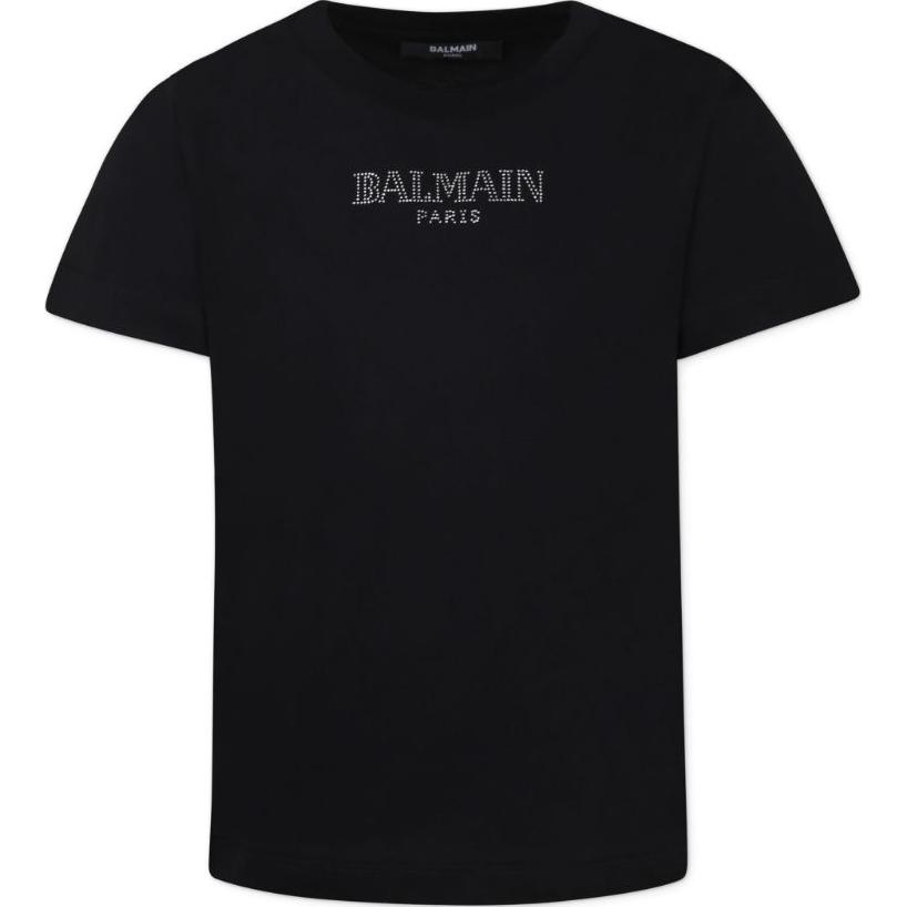 Женская футболка BALMAIN Kids T-shirt (черная)