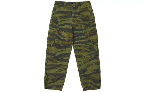 PALACE X GAP joint model SS24 KIDS CARGO CAMO camouflage all-over loose multi-pocket leggings casual overalls, children's style, military green