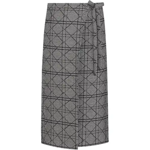 DIOR SS25 Casual Long Skirt Women's Gray