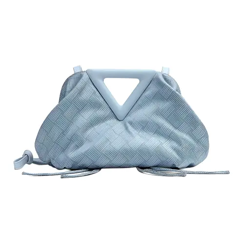 Bottega Veneta Jacquard Nylon Clutch Cross Body Handbag Women's Blue