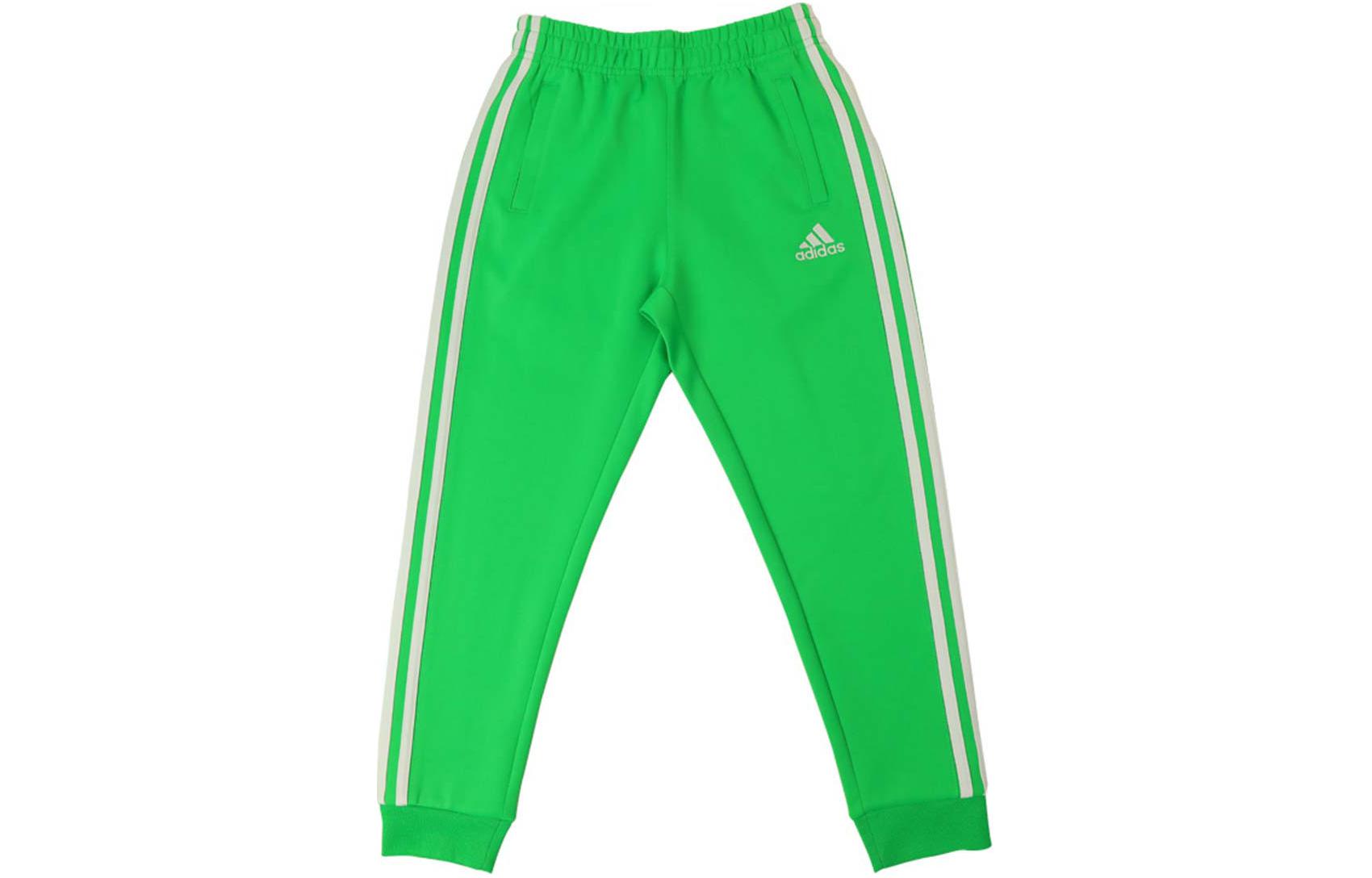 Детские штаны adidas TAEKWONDO (зелено-белые)