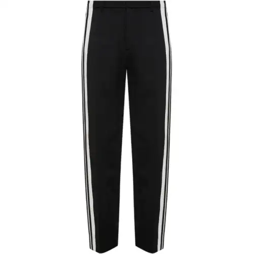 Balenciaga Knitted Sweatpants Men's Black Moderate Straight Fit Pants