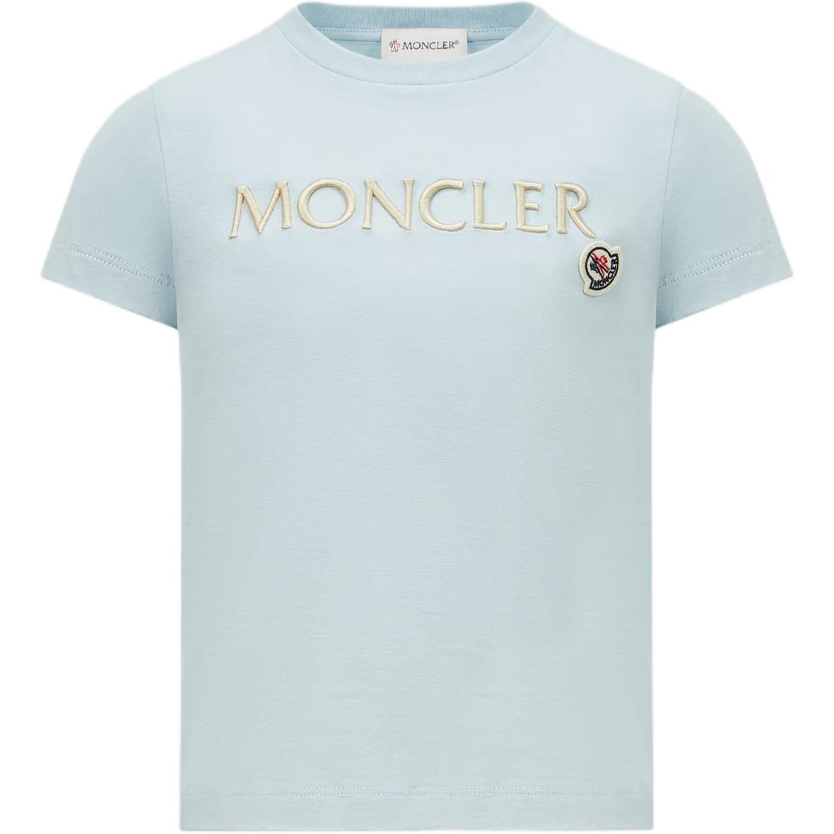 Женская футболка Moncler (голубая)