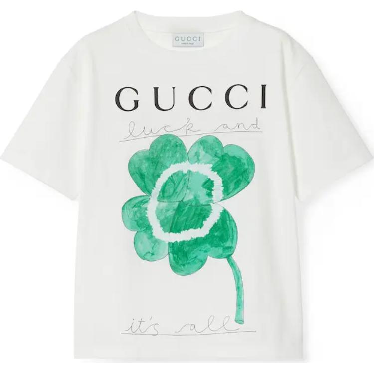 Женская футболка Gucci (белая)