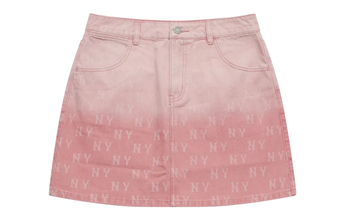 MLB MONOGRAM SS25 Denim Short Skirts Women's Pink