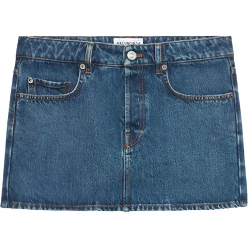 Balenciaga Denim Short Skirts Regular Fit Women's Blue