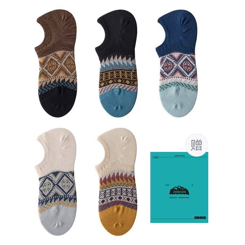 ZEROIN No Show Socks Unisex 5 Pack