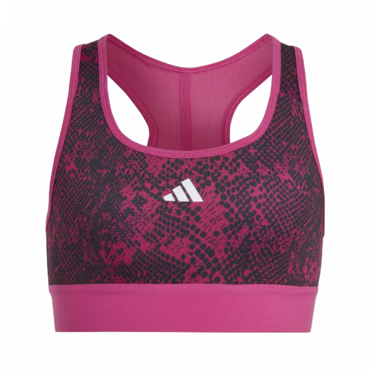 Adidas AEROREADY POWERREACT Animal Print Padded Underwear for Kids Translucent Fuchsia/Charcoal/White Teen
