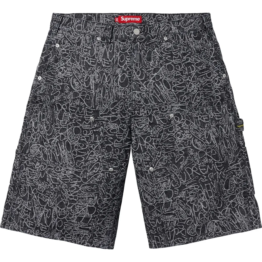 Supreme Handwriting Double Knee Denim Short