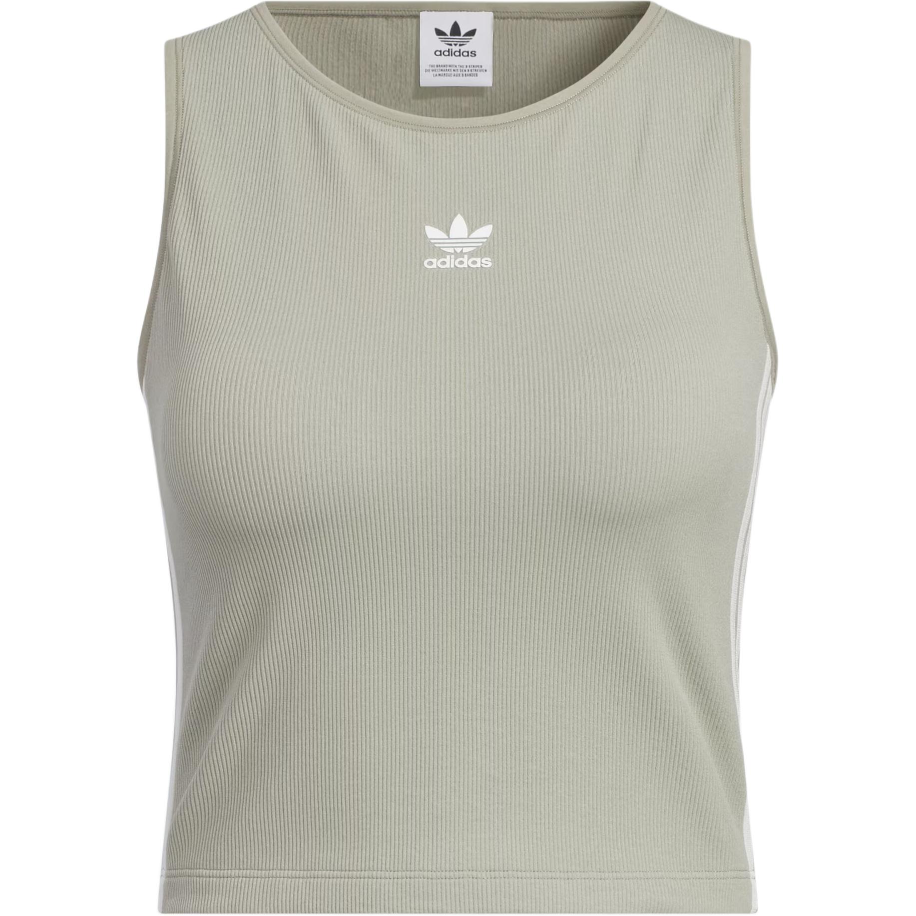 Adidas Originals 3 StripesTop Sport Vests Women's Pebble Silver Gray