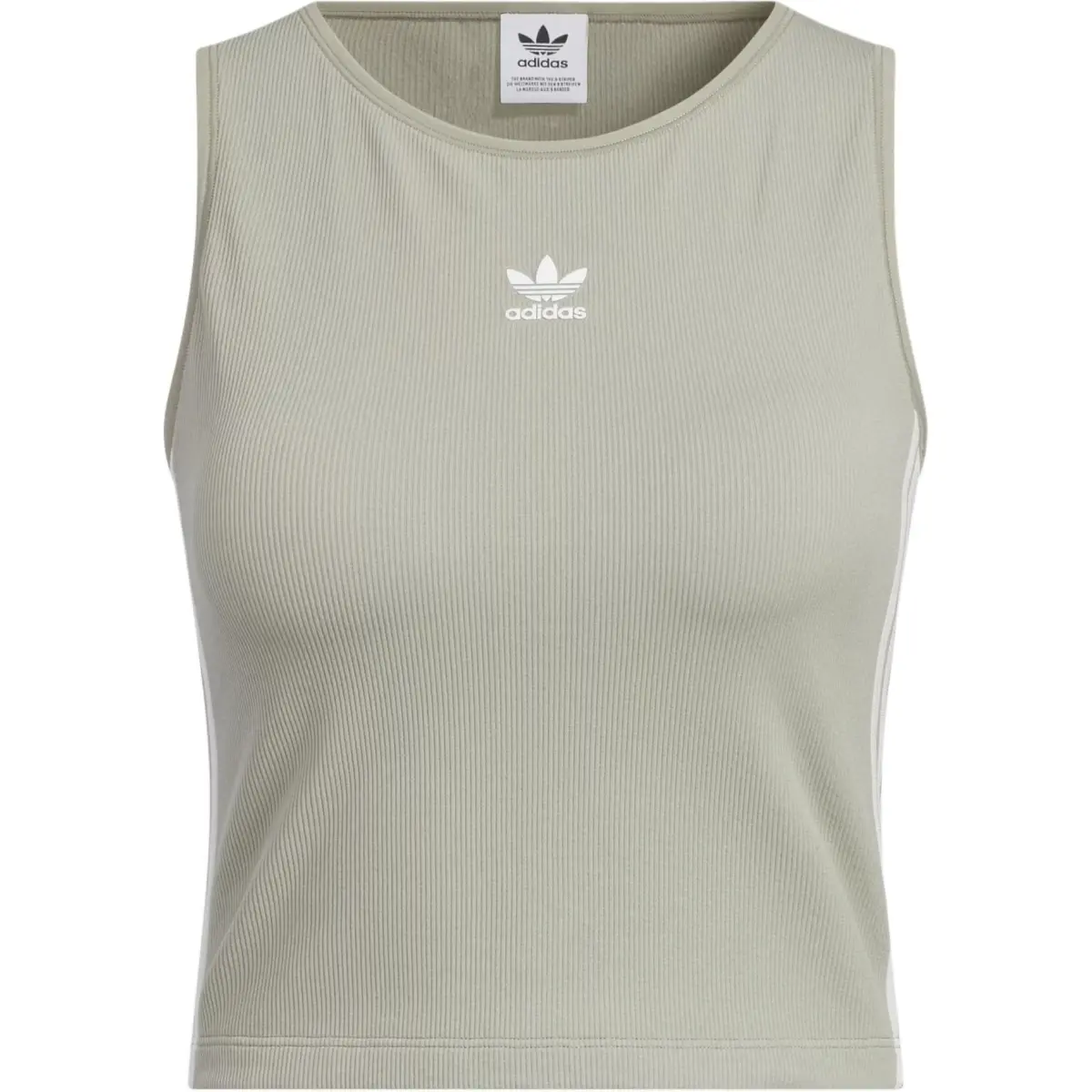 Adidas Originals 3 StripesTop Sport Vests Women's Pebble Silver Gray