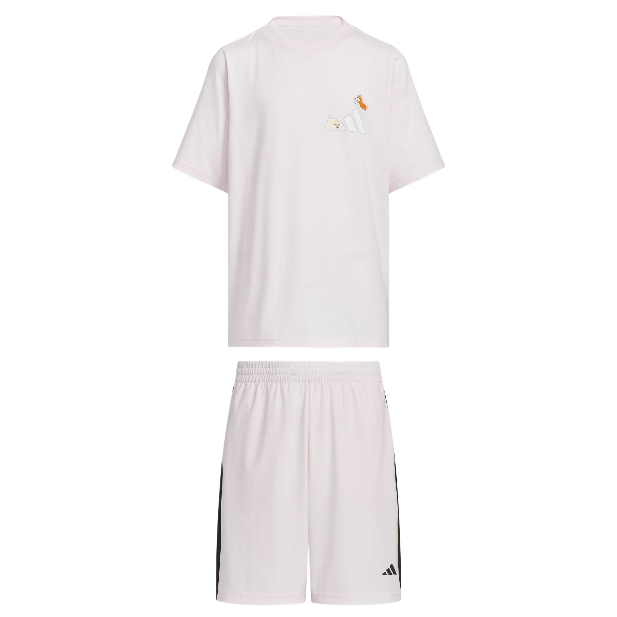 Детский костюм adidas SHORT SLEEVE TEE SET (розовый)