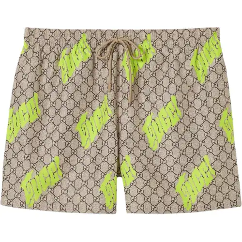 GUCCI Printed Technical Poplin Swim Shorts