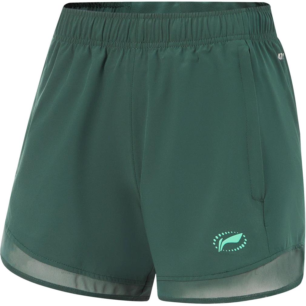 Li Ning Running Collection Sports Shorts Women’s Dark Green