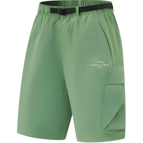 Li Ning Fitness Series Sports Shorts Women's Stone Moss Green