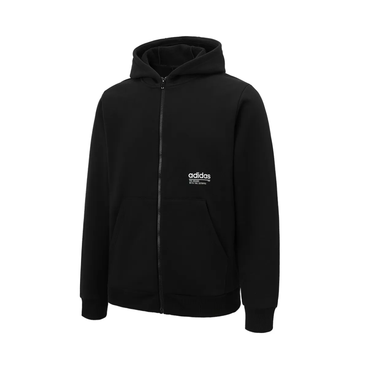 Adidas Jackets Unisex Black Hooded (Non-detachable) Moderate Straight Fit