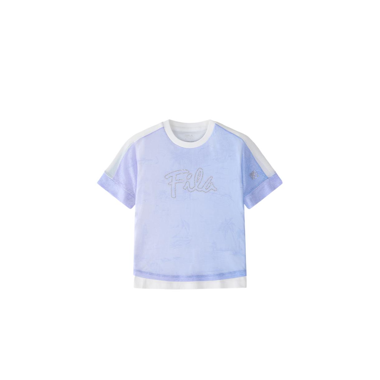 Женская футболка Fila White Line (сиреневая)