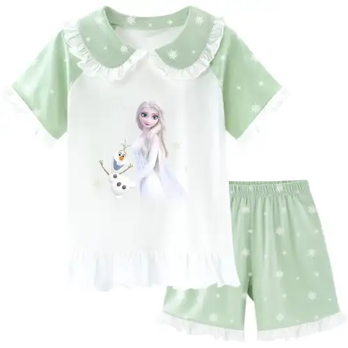 Disney Disney, pijama, soft breathable T-shirt, children's shorts, “Frozen”, with short sleeve