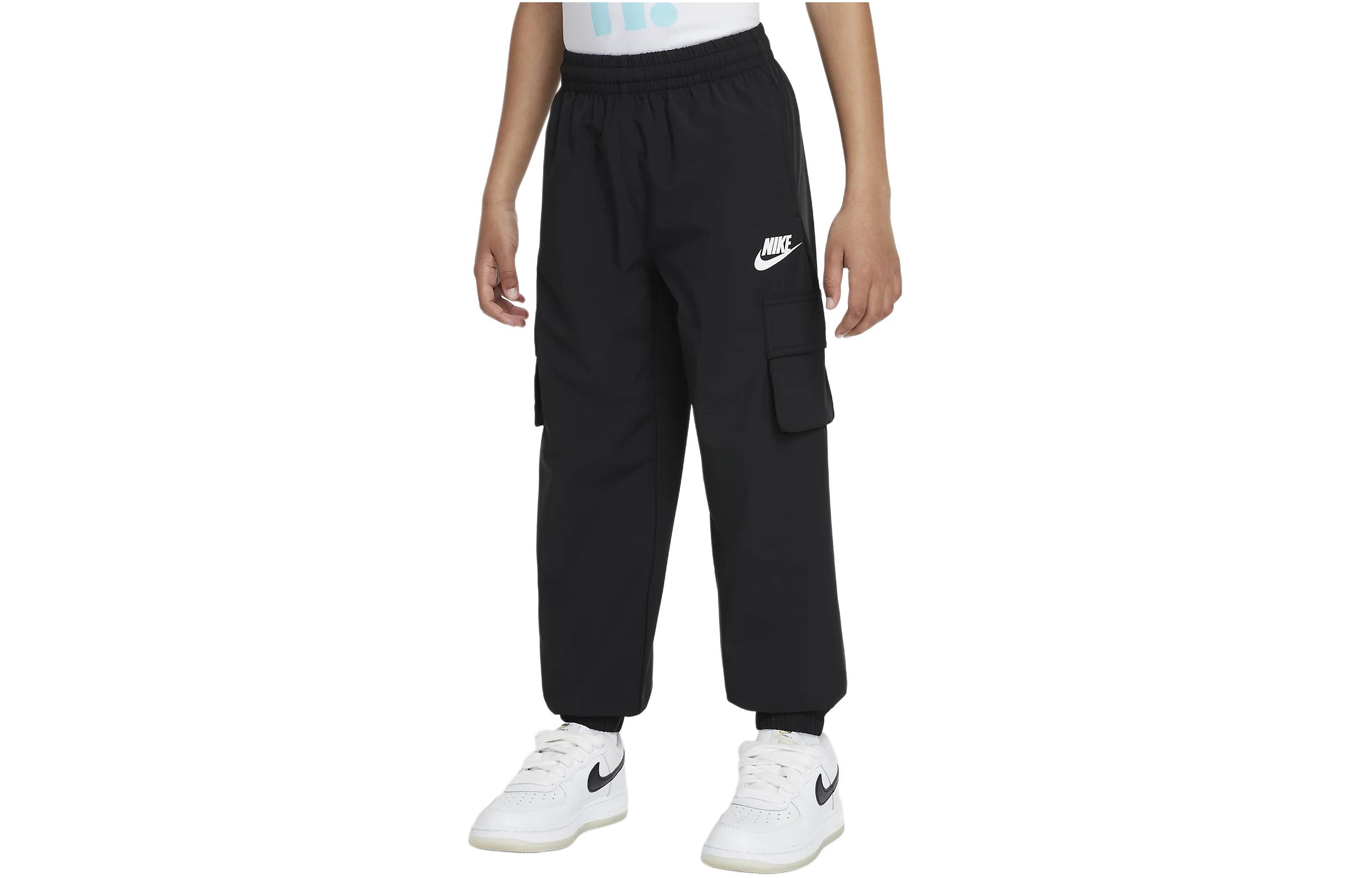 Мужские штаны Nike с принтом (черные)