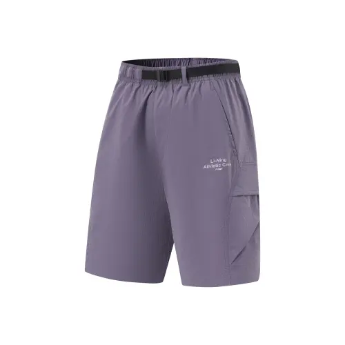 Li Ning Fitness Series Sports Shorts Women's Crow Gray Purple