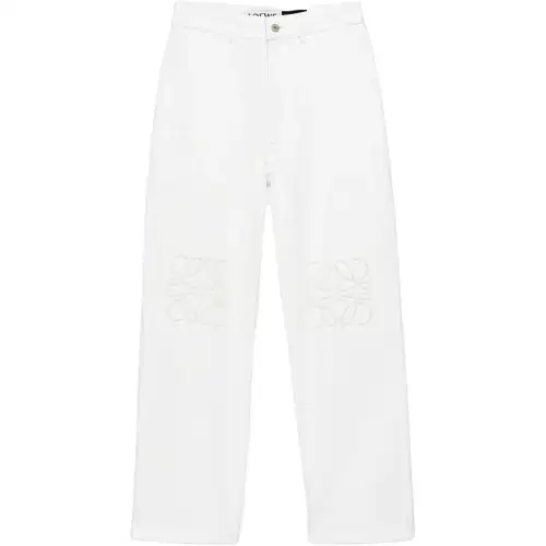 LOEWE Paula's Ibiza Anagram Baggy Jeans 'White'