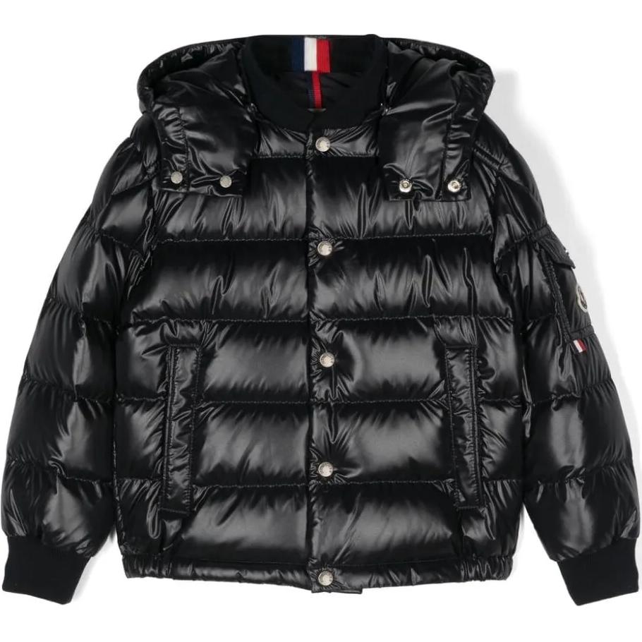 Мужская куртка Moncler с капюшоном (черная)