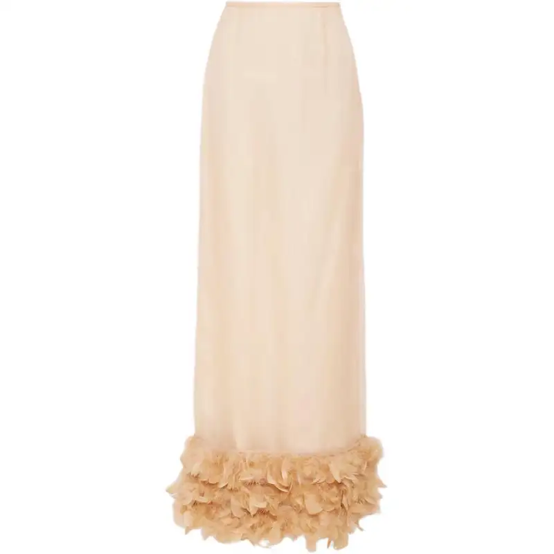 PRADA Casual Long Skirt Women's Light Pink