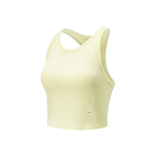 Li Ning Fitness Series Sport Vests Women's Tender Light Yellow