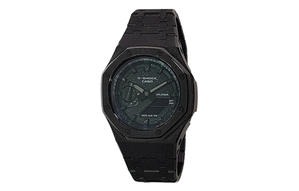 CASIO Custom Collection Electronic Movement Stainless Steel Strap Watch Men's Watches Black Dial
