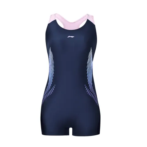 Li Ning One piece Swimsuit Women's Navy Blue/Pink
