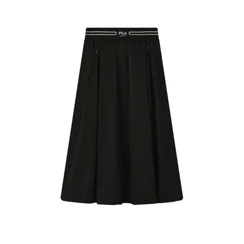 FILA MILANO Casual Long Skirt Women's Jet Black