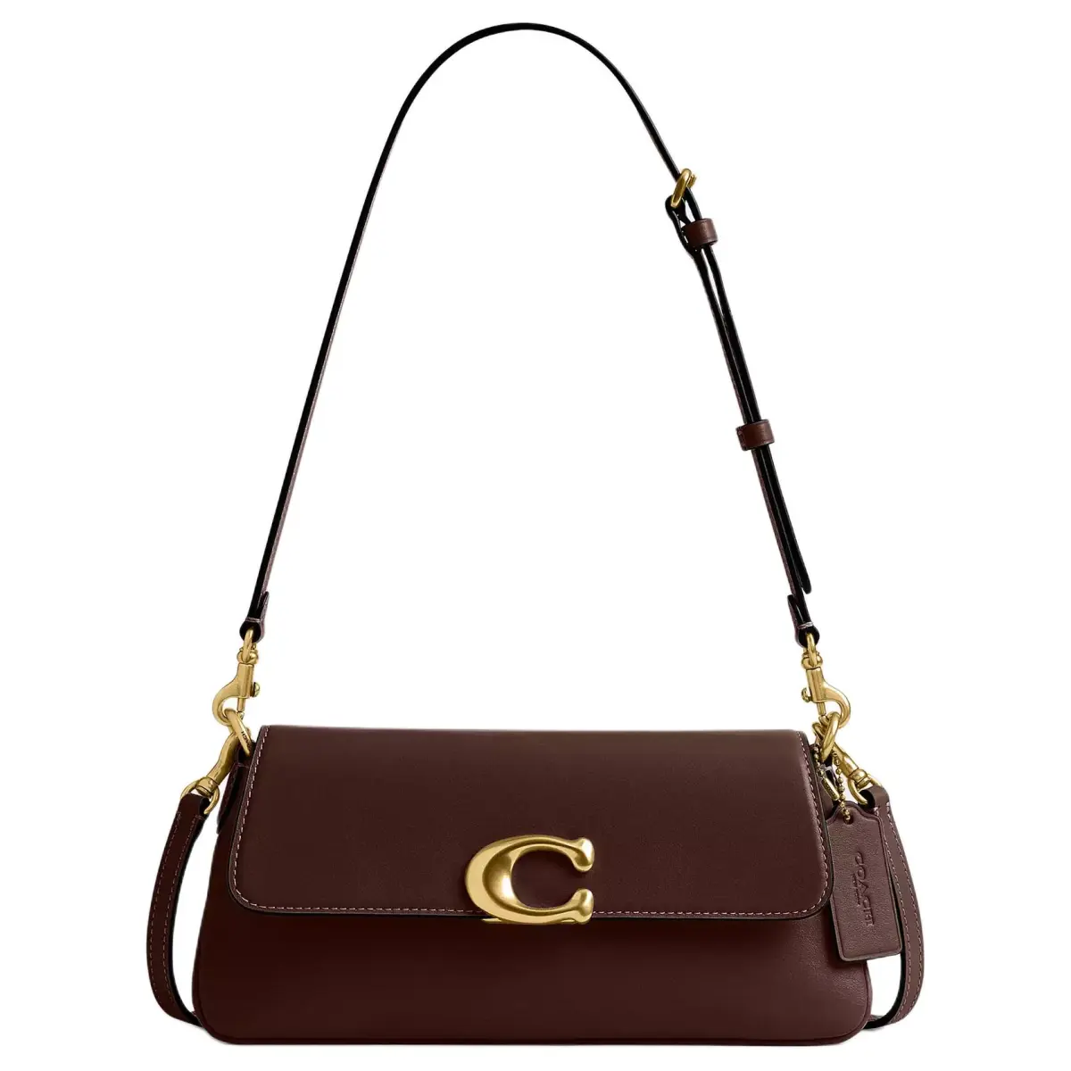COACH Calfskin Crossbody Handbag, Shoulder Bag Medium Women's Maple