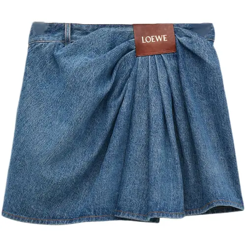 LOEWE Draped Skirt 'Indigo Blue'