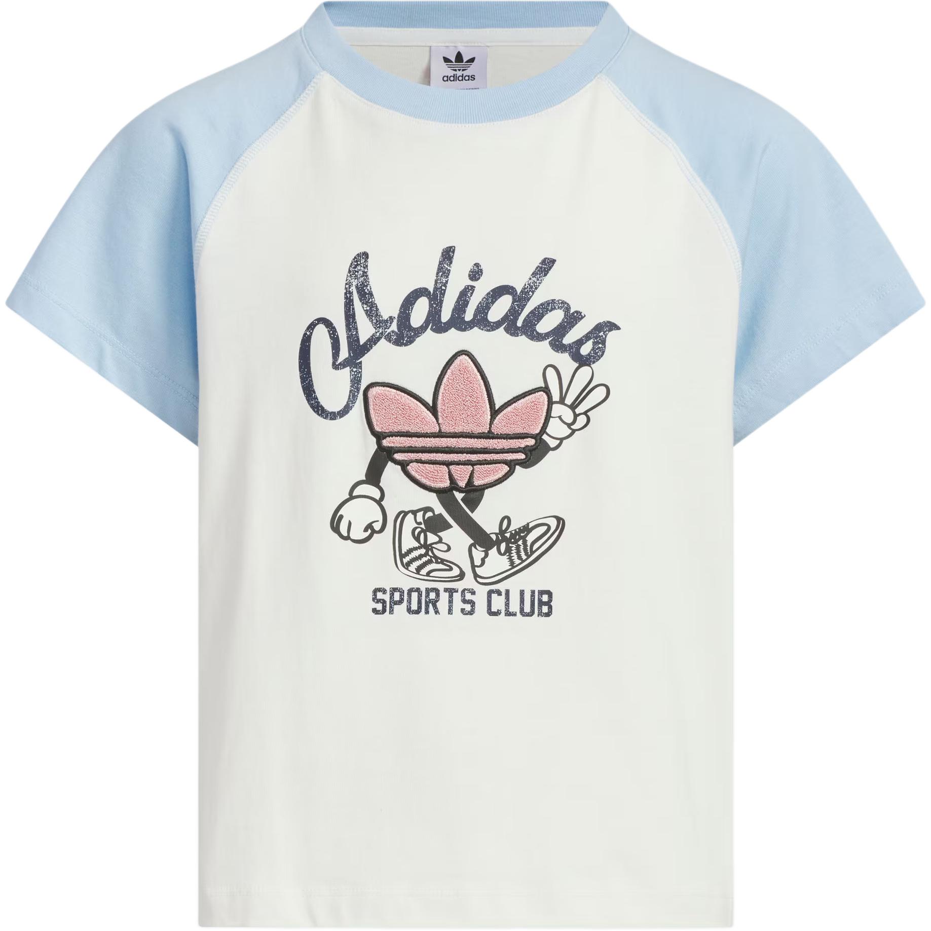 Женская футболка adidas originals Tlogo (бело-розовая)