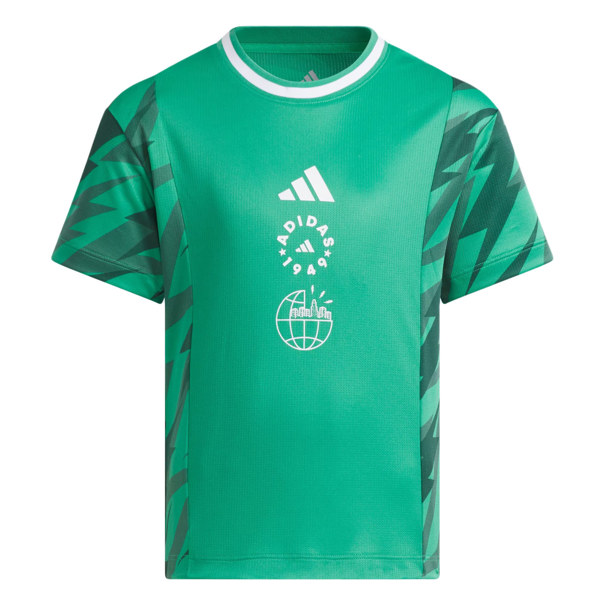 Мужская футболка adidas adidasT GRAPHIC SHORT SLEEVE T-SHIRT (салатово-зеленая)