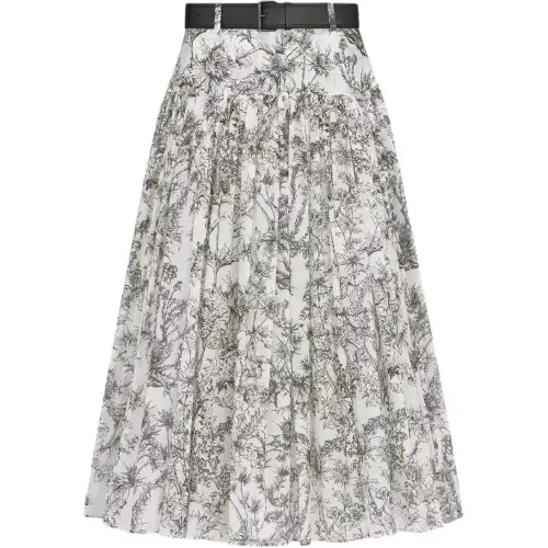 DIOR Casual Long Skirt Women's White