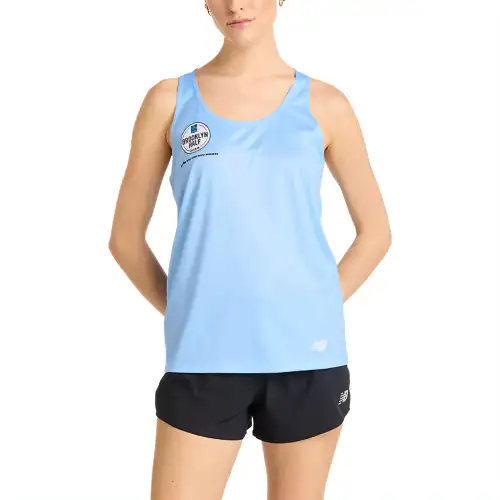 New Balance RBC Brooklyn Half Run Singlet Sport Vests Women's Blue ELE