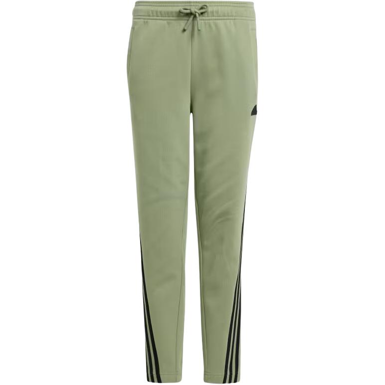 Adidas Future Icons 3-Stripes Ankle-Length Pants Brand logo logo color block striped lace-up knitted sweatpants tent green children's style